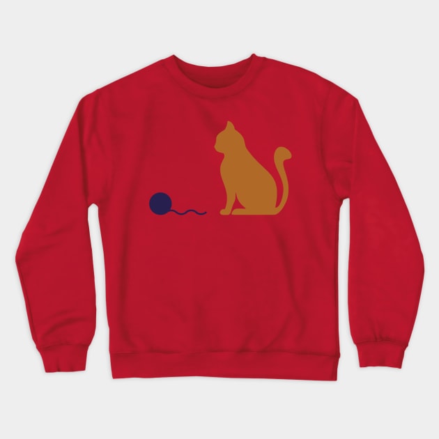 Cat Crewneck Sweatshirt by Gary Whalley Design